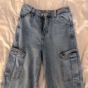 90’s Baggy High Cargo Jeans | H&M | 2 | mid wash